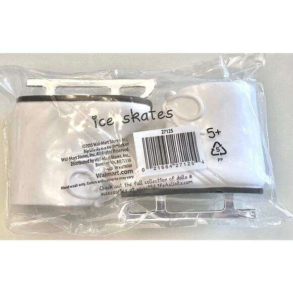 NEW 18” Doll ICE SKATES White Skating Boots Shoes My Life Fits American Girl - Picture 2 of 4